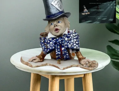 Handcrafted Mad Hatter Ceramic Sculpture – Unique Award-Winning